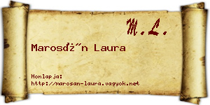 Marosán Laura névjegykártya