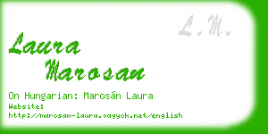 laura marosan business card